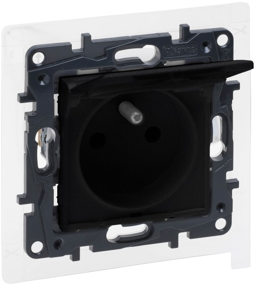 Legrand Gniazdo pojedyncze Niloe Step IP44 czarne 863535