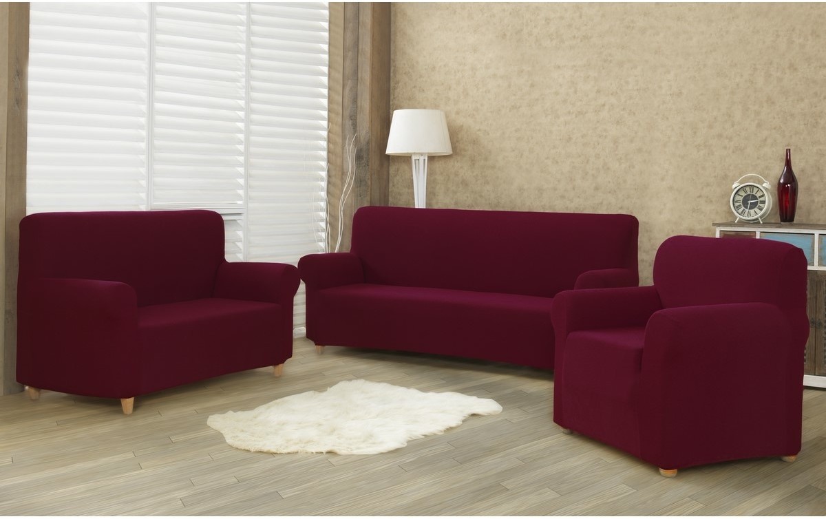 4Home Multielastyczny pokrowiec na kanapę 2-os. Comfort, bordo, 140 - 180 cm, 140 - 180 cm