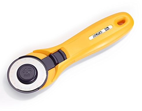 Prym 611379 Maxi Easy nożyk rotacyjny, 45 mm, stal nierdzewna, żółty