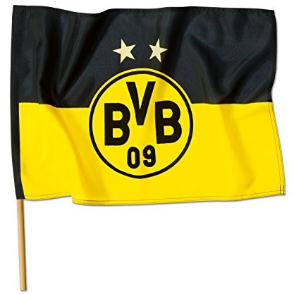 Borussia Dortmund Flaga na kiju BVB (90 x 60 cm) one size