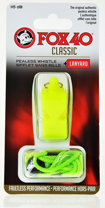 FOX40 GWIZDEK FOX40 CMG SAFETY CLASSIC neon/niebieski + SZNUREK 9603-1308 9603-1308