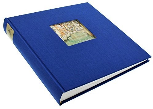 Goldbuch GOLDBUCH album na zdjęcia z okienkiem wycięcia, Bella Vista, 25 x 25 cm, 60 białych stron z pergaminowy satynowany-podziału liści, lnu, niebieski,,,,, 24895 24 895
