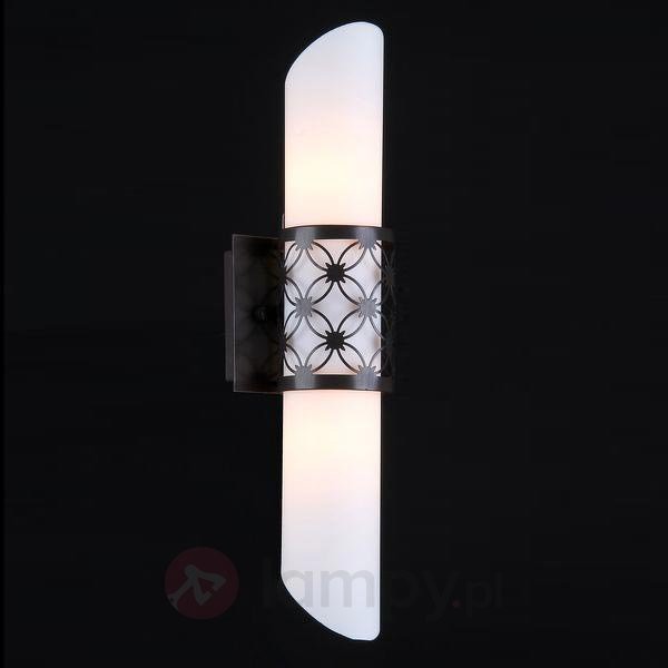 Cylindryczna lampa ścienna Venera ze szkła - wenge