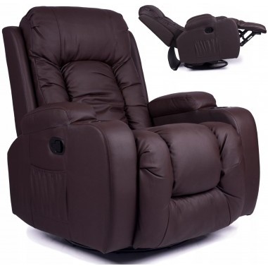 Mebel Elite Fotel Masujący Rozkładany Box Brązowy