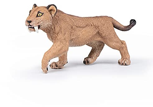 Papo Młody Smilodon Dinozaury Figurka, 55081, Wielokolorowa 55081