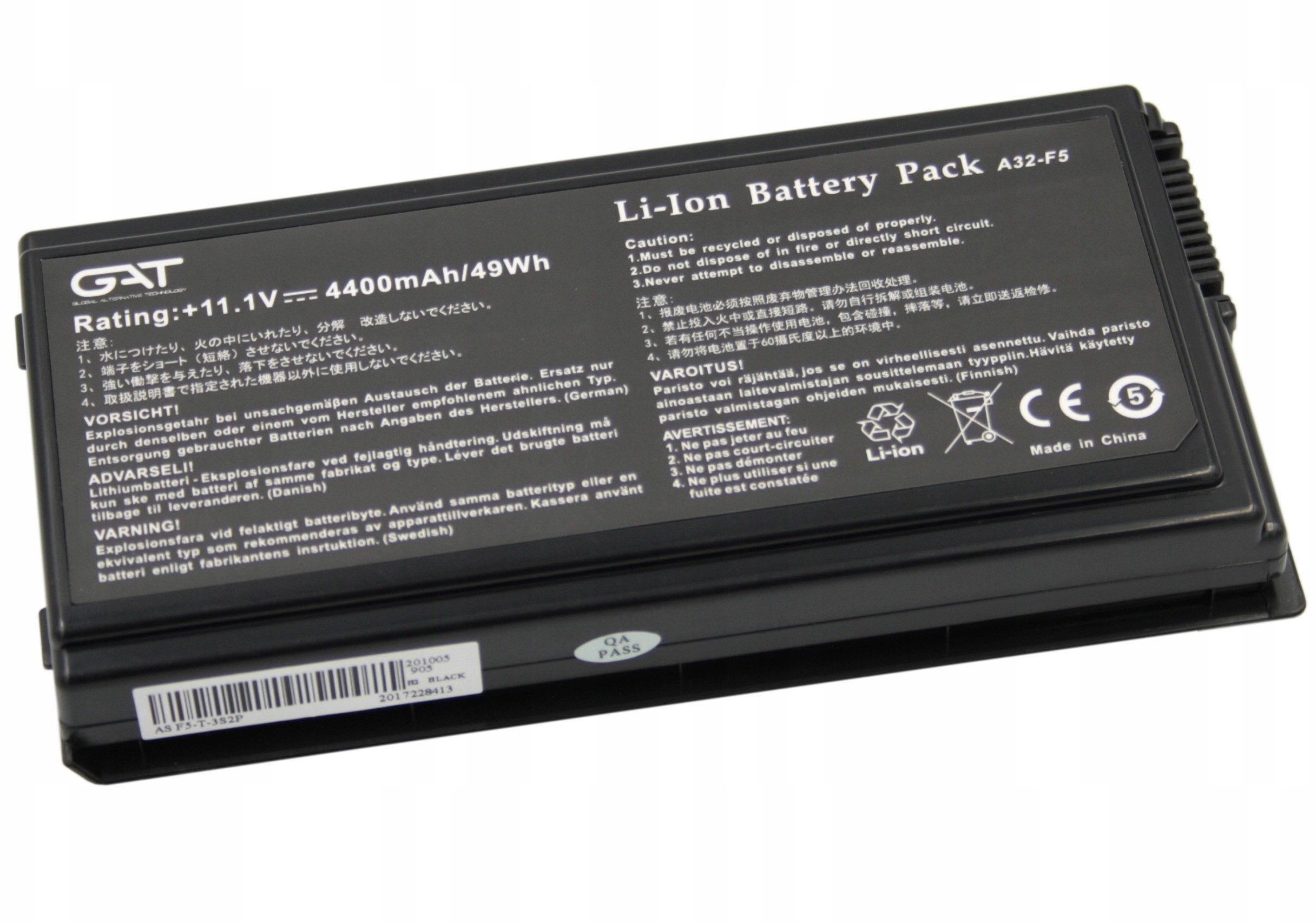Asus 70-NLF1B2000Y Bateria 70-NLF1B2000Z Do X50 F5