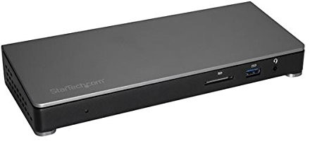 StarTech Startech tb3dock2dppu Thunderbolt 3 stacja dokująca z czytnikiem kart SD, Dual 4 K Space Szary TB3DOCK2DPPU