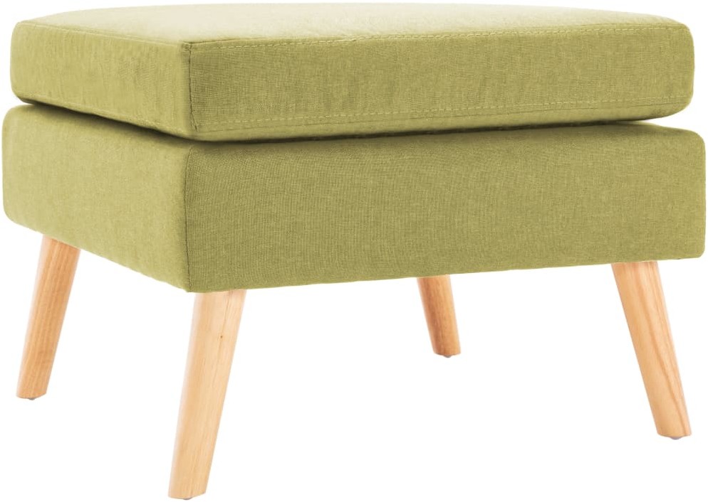 vidaXL Podnóżek, zielony, tapicerowany tkaniną
