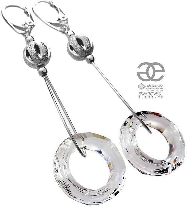 Swarovski piękne kolczyki DIAMOND RING KOLORY