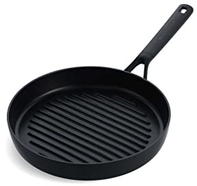 KitchenAid Klasyczna kuta nieprzywierająca patelnia grillowa 28 cm, czarna CC005681-001