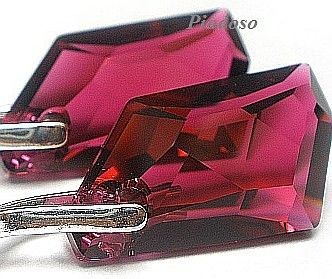 Swarovski kolczyki SREBRO DE ARTE RUBY