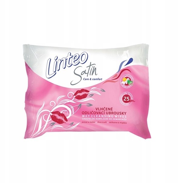 LINTEO Chusteczki Satin 25 do Demakijażu Oreżwia.