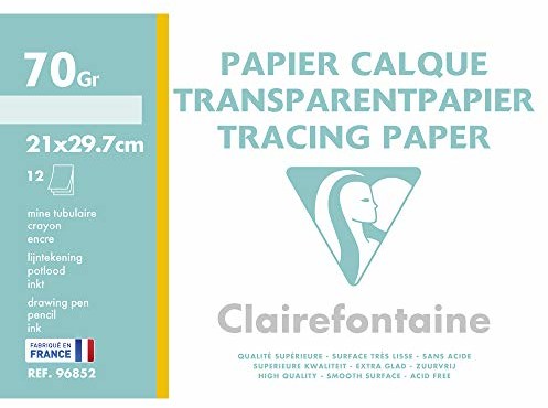 Clairefontaine papier, 70/75 g, A4, 12 arkuszy 96852C