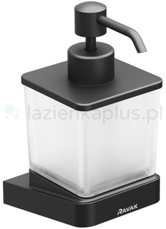 Ravak 10° dozownik do mydła czarny szkło X07P559