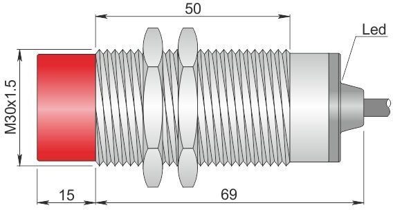 ORNO indukcyjny 30 mm SI30-CE15 PNP NO+NC LC5 I30000225