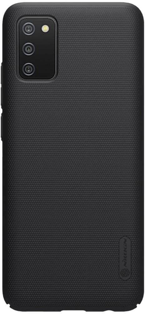 Nillkin Super Frosted Shield wzmocnione etui pokrowiec + podstawka Samsung Galaxy A02s EU czarny hurtel-67548-0