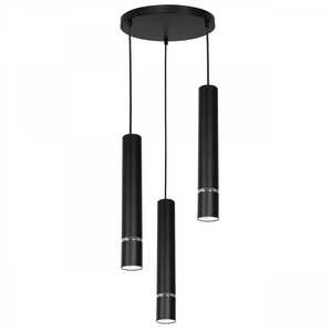 Luminex Reno 5153 lampa wisząca zwis 3x60W GU10 czarna/chrom