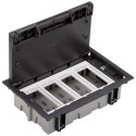Kontakt CONNECT Puszka podłogowa S500 4-modułowa 8x K45 gł 70mm szary grafit Simon Connect 52050004-038