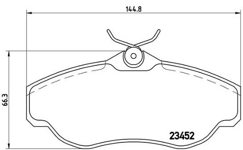 BREMBO Zestaw klocków hamulcowych, hamulce tarczowe P 44 008
