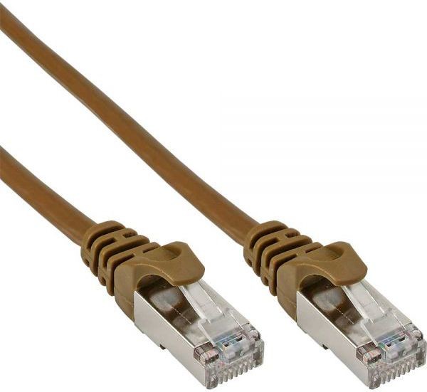 InLine Patchcord SF/UTP Cat.5e brązowy 0.3m 72533K