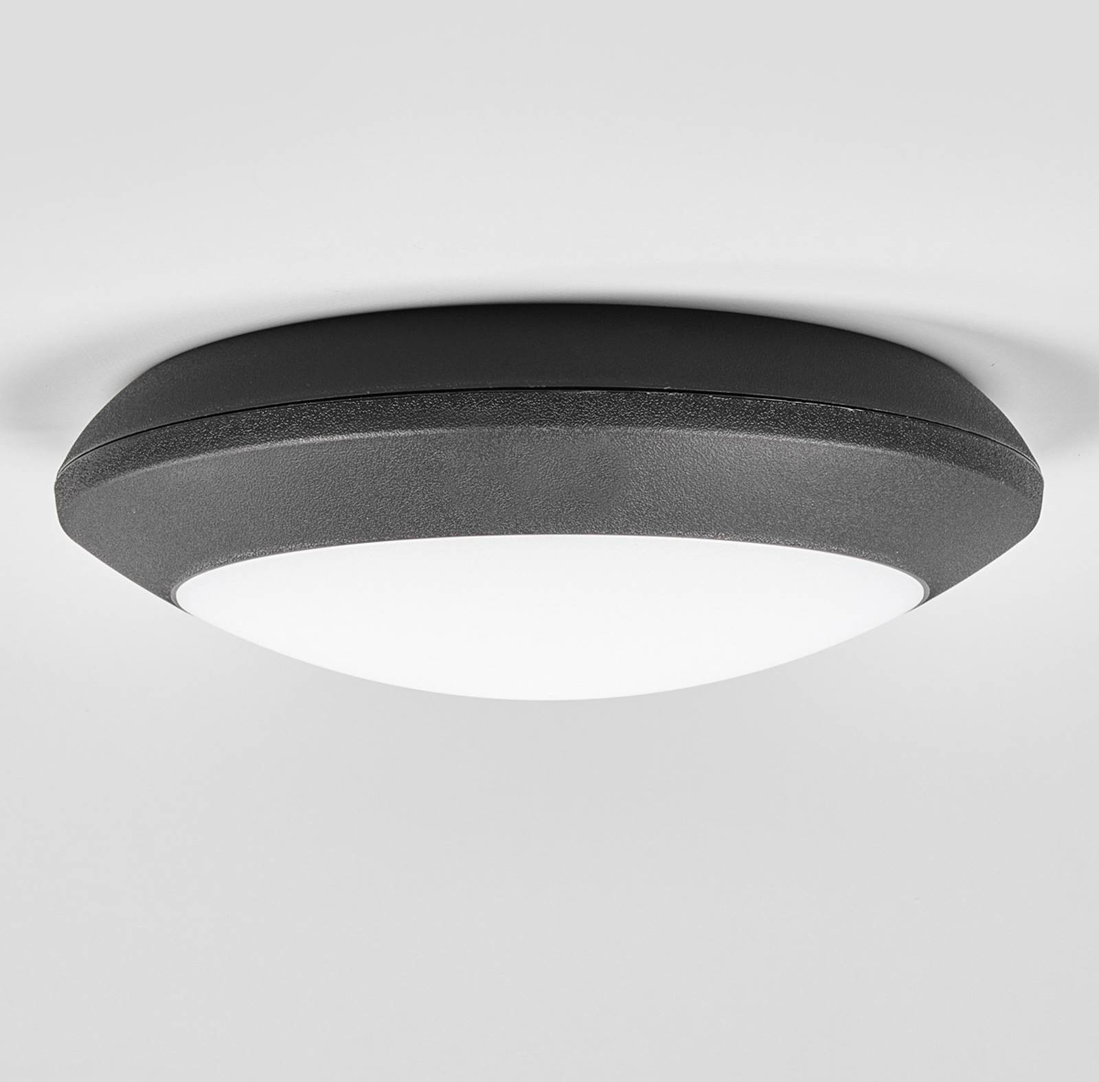 Fumagalli Lampa sufitowa zewnętrzna LED Carlo, czarna, CCT