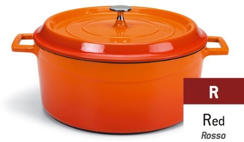Pentole Agnelli pentole agnelli Slow Cook rondel, czerwony, 14 cm COGHSRP10414R