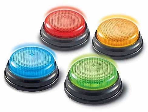 Learning Resources Lights and Sounds Buzzers, zestaw o f 4