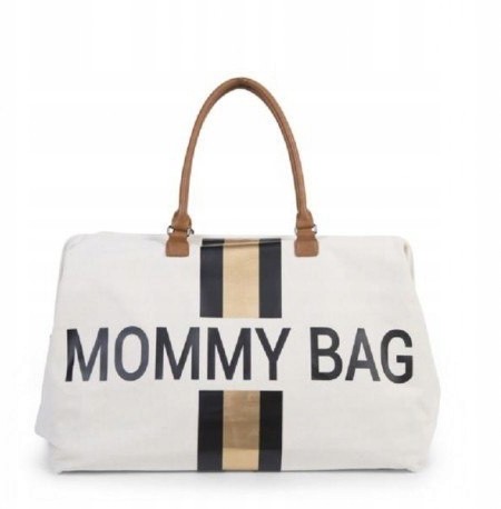 Childhome Torba Mommy Bag Paski Czarno-złote!!!