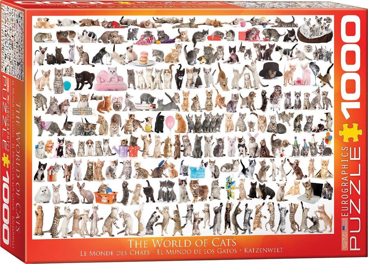 Eurographics Puzzle 1000 The World of Cats 6000-0580 -