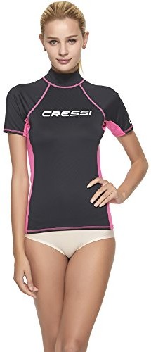 Cressi damskie Lady Rash Guard do pływania surfowania po Internecie nurkowania-krótkie rękawy, różowy, M/3 (40) XLW474303