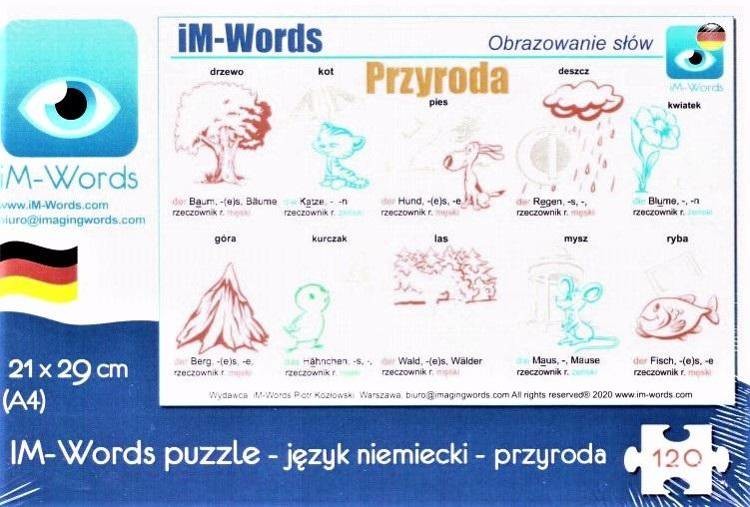 iM-Words iM-Words Puzzle 120 Niemiecki - Przyroda