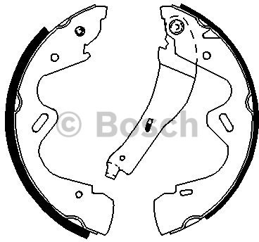 BOSCH Zestaw szczęk hamulcowych 0 986 487 700