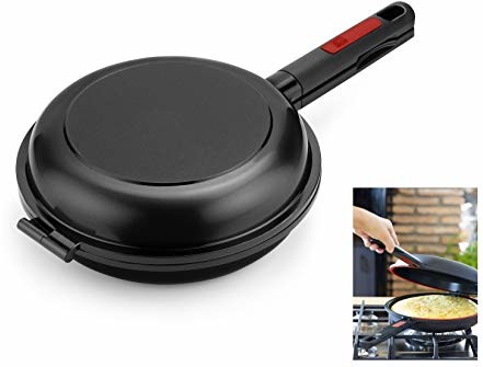 BRA Bra Dupla Premiere podwójna patelnia z odlewu aluminiowego z powłoką zapobiegającą przywieraniu, nadaje się do wszystkich rodzajów kuchenek, w tym indukcyjnych, 24 cm