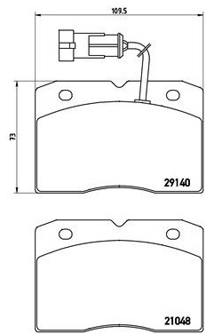 BREMBO Zestaw klocków hamulcowych, hamulce tarczowe P A6 020