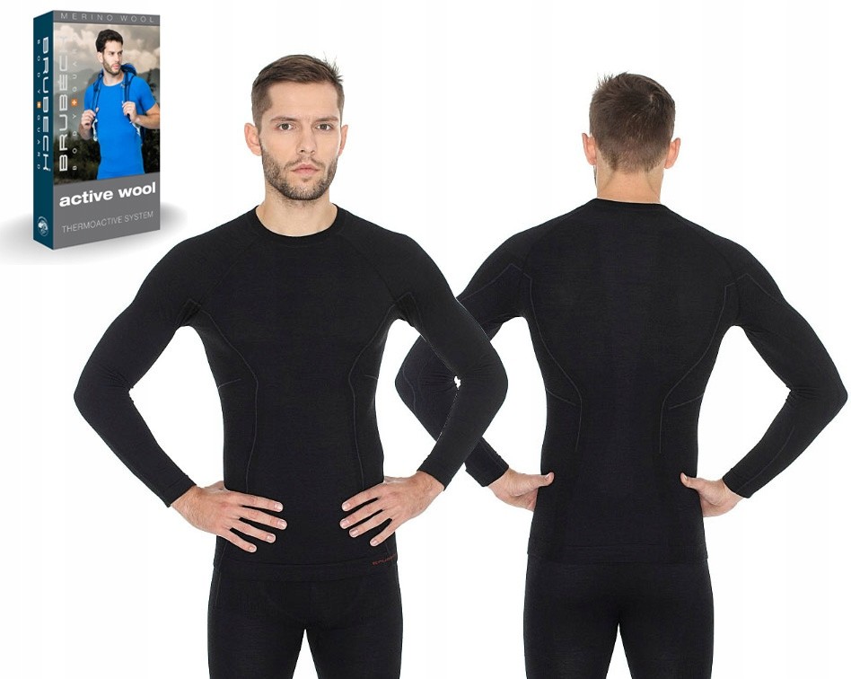 Brubeck Męska Koszulka Merino Active Wool M