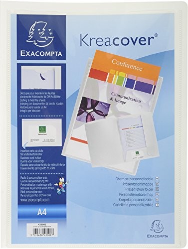 Exacompta 55188e Binder zewnętrzny z PP Krea Cover, format DIN A4 opakowanie, biały 43008E