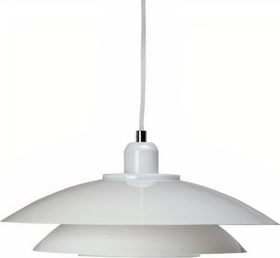 NoName Lampa sufitowa lampa wisząca Kaje 40 x 21 cm stal E27 60W biała twm_865776