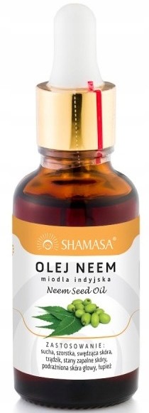 Shamasa 100% Olej Neem sucha trądzik 30ml