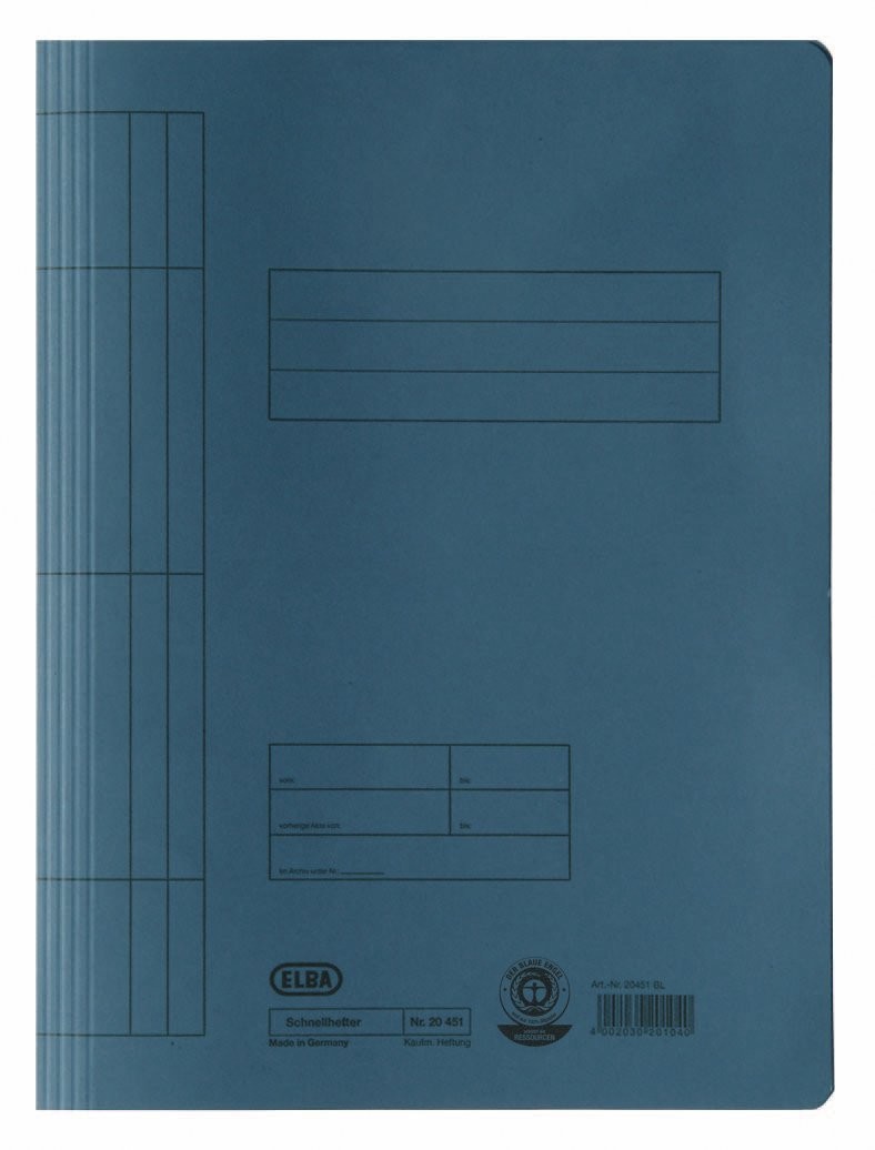 Elba Skoroszyt kartonowy A4 250g.niebieski (100090773)