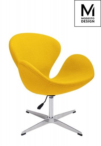 Modesto Design MODESTO fotel SWAN UP żółty, wełna - regulowana wysokość E007S.YELLOW [12679609]
