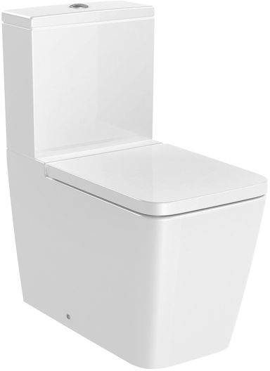 Roca Inspira Square Toaleta WC kompaktowa 37,5x64,5x79,4 cm Rimless bez kołnierza biała A342536000