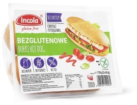 INCOLA Bezglutenowe bułki hot dog 2x65g - Incola 5902431590431