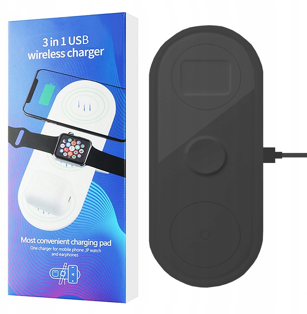 Huawei Potrójna ładowarka induk Qi 3w1 10W do Xiaomi Mi 9