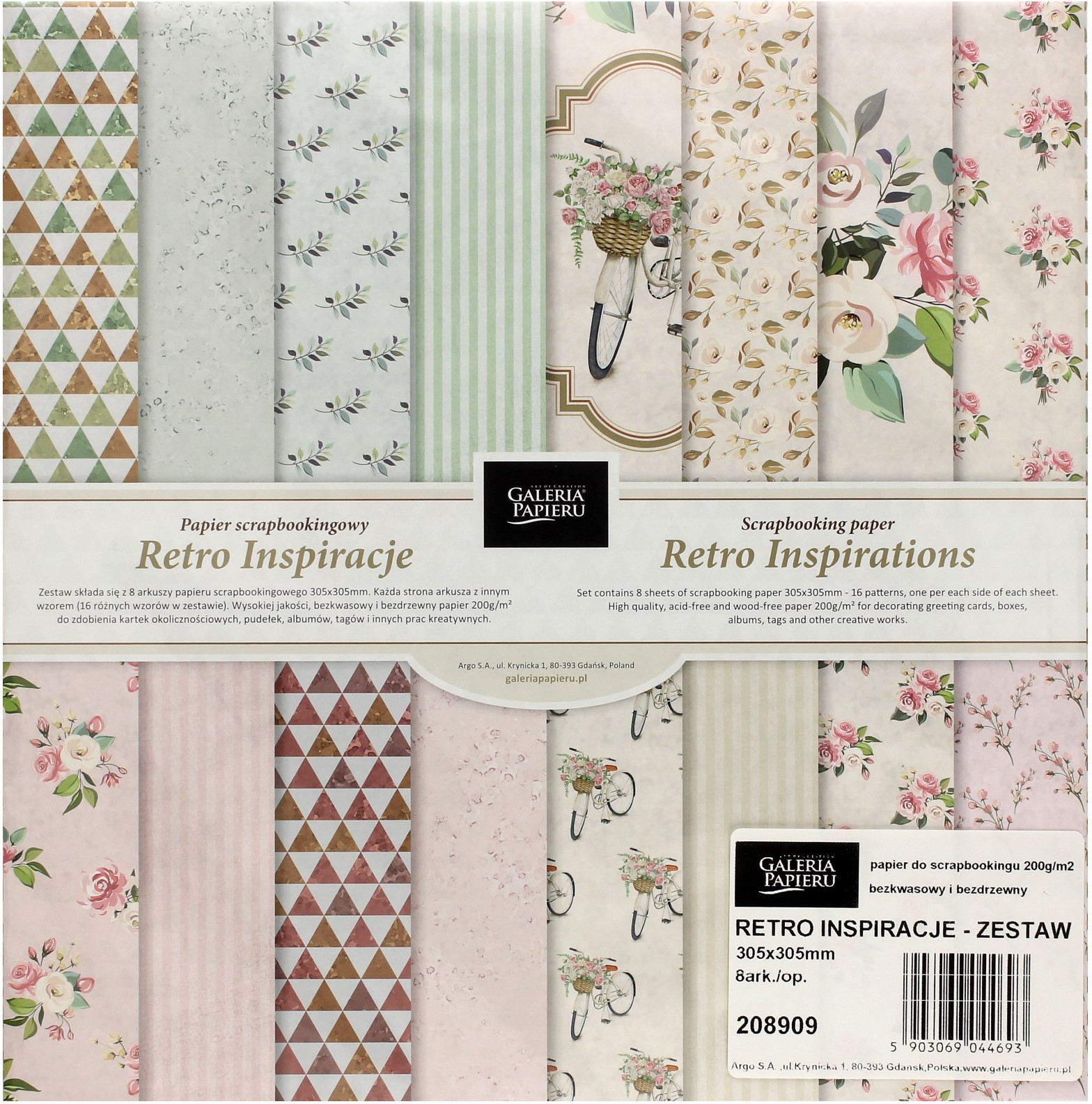 Galeria Papieru Papier scrapbooking 305x305 Retro Inspiracje 200g/m2 (8)