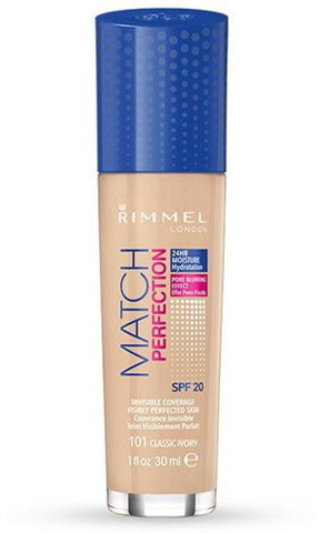 Rimmel Match Perfection 24H Moisture SPF20 101 Classic Ivory 30ml 37785-uniw