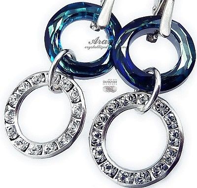 Swarovski Special Kolczyki Blue Srebro