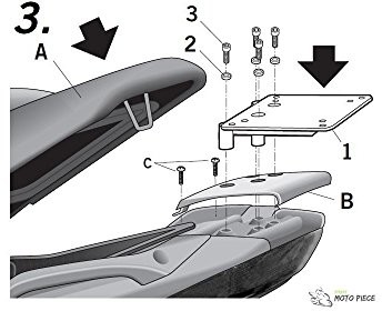 Topcase Shad SHAD G0NX56ST zestaw montażowy, czarny G0NX56ST