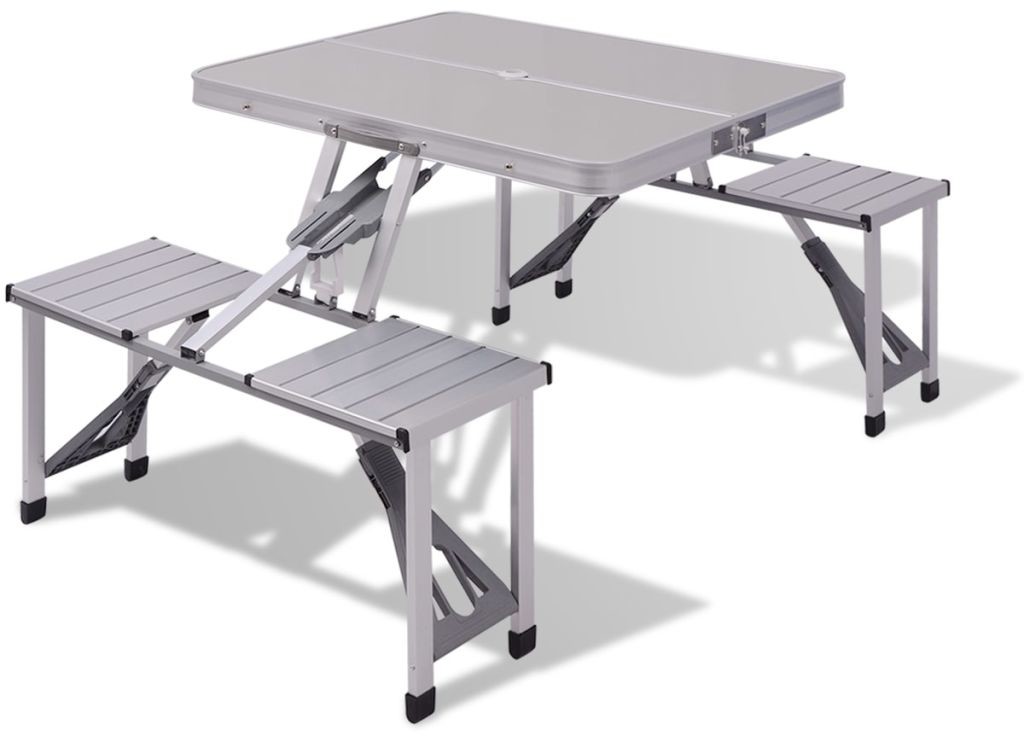 vidaXL vidaXL Aluminiowy stół piknikowy
