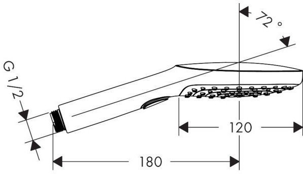 Hansgrohe Raindance Select E 120 3jet Słuchawka prysznicowa 12 cm czarny matowy 26520670