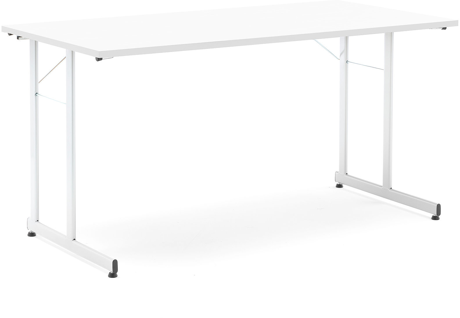 AJ Stół konferencyjny Claire składany 1400x700 mm biały aluminium 143634